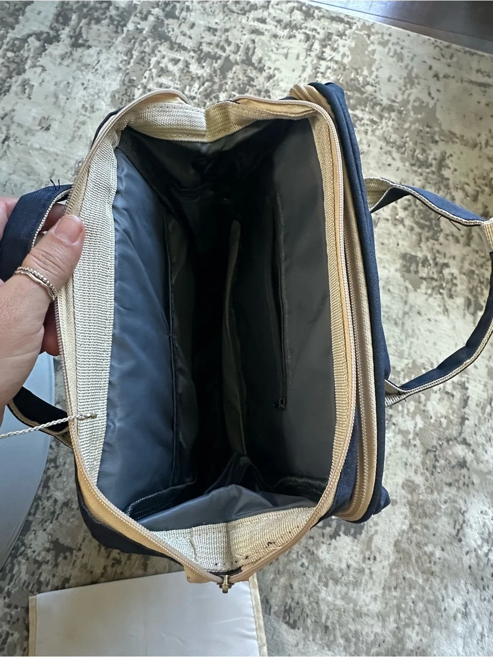 Moms And Dads Navy Blue Baby Backpack Diaper Bag